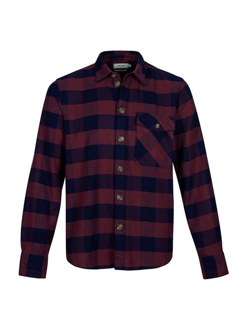 Shiwi Skjorte 'Brad'  navy / burgunder