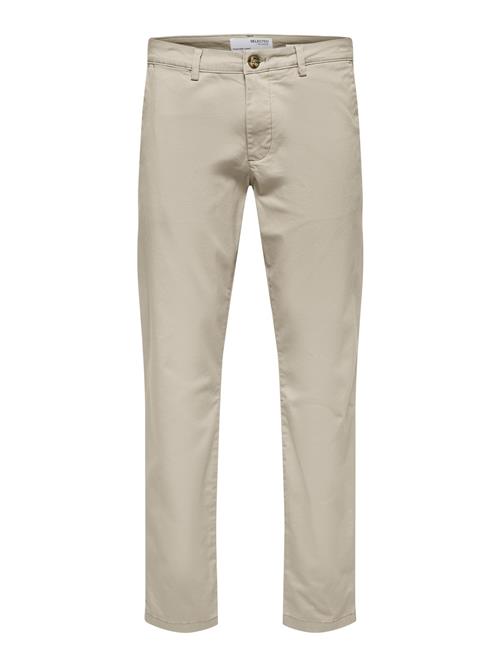 SELECTED Lærredsbukser 'Miles Flex'  beige