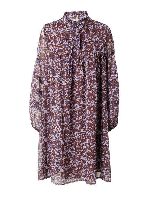 b.young Blusekjole 'Hima'  beige / pastellilla / mørkelilla / rustrød