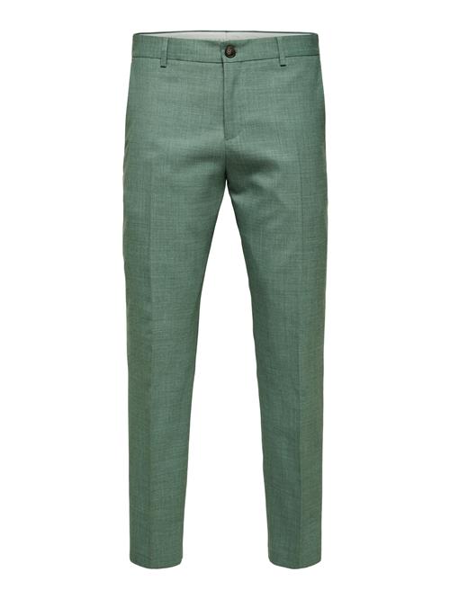 SELECTED Bukser med fals 'SLHOasis'  grøn-meleret