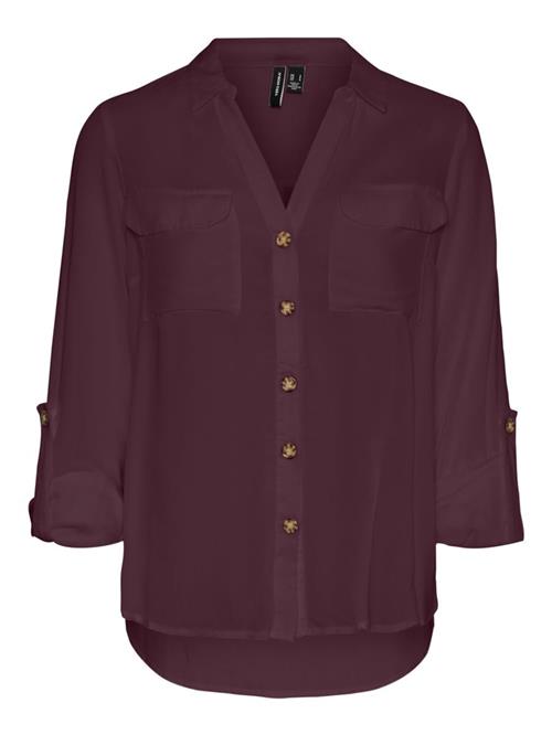VERO MODA Bluse 'VMBUMPY'  burgunder