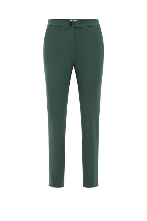 WE Fashion Bukser med fals  mørkegrøn