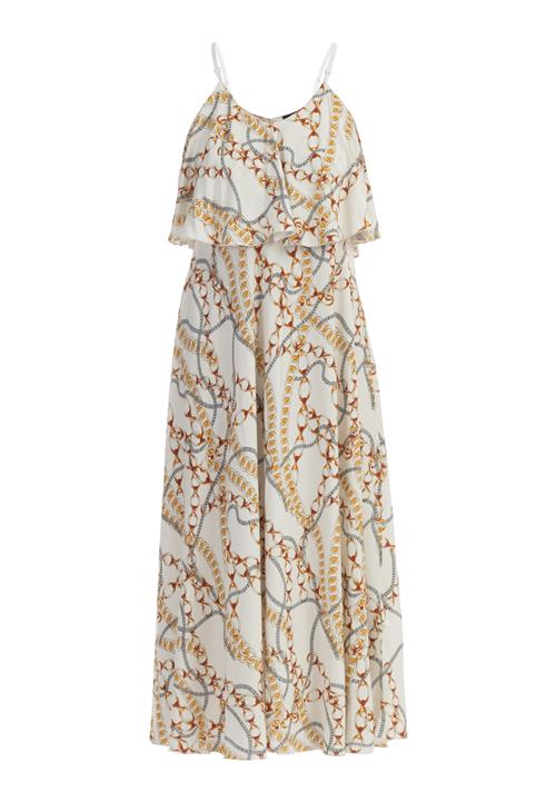 faina Sommerkjole  brun / grå / orange / hvid