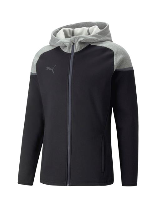PUMA Sweatjakke 'TeamCUP'  grå / mørkegrå / sort