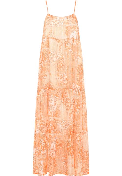 IZIA Sommerkjole  pastelorange / hvid