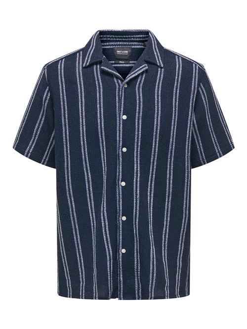 Only & Sons Skjorte 'Trev'  navy / hvid