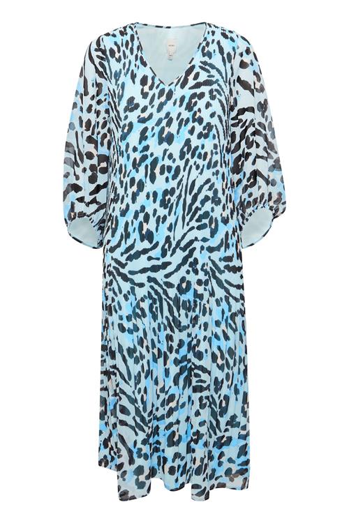 ICHI Blusekjole 'Ely'  blå / sort / hvid