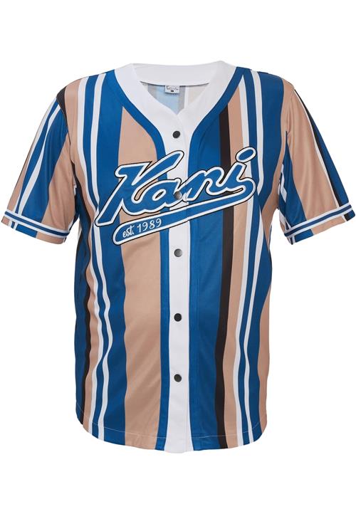 Karl Kani Bluser & t-shirts 'Varsity'  mørkeblå / brun / sort / hvid