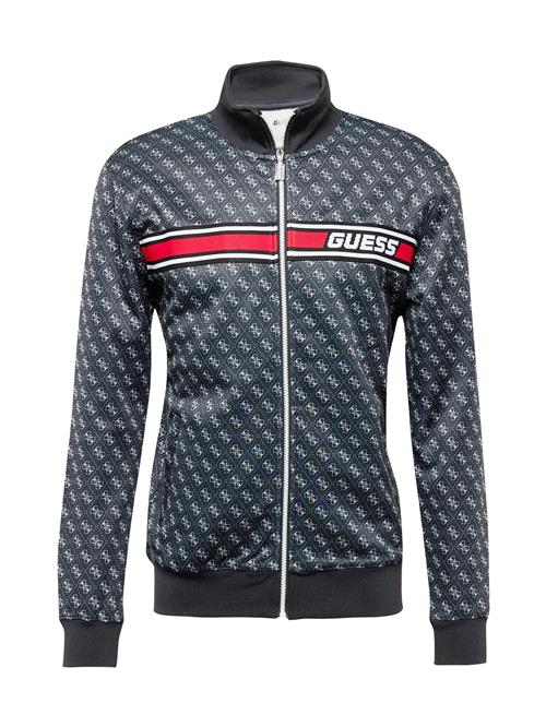 GUESS Sportssweatjakke 'KORBIN'  rød / sort / hvid