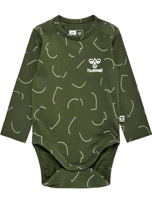 Hummel Sparkedragt/Body 'Obi'  khaki / pastelgrøn / hvid