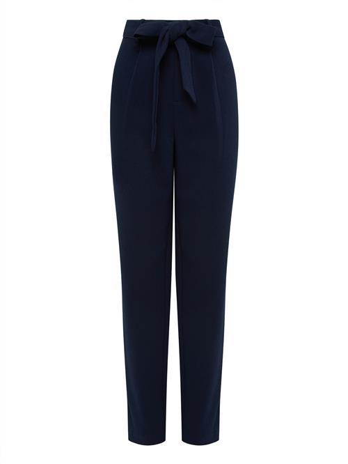 Tussah Bukser med lægfolder 'ALANA'  navy