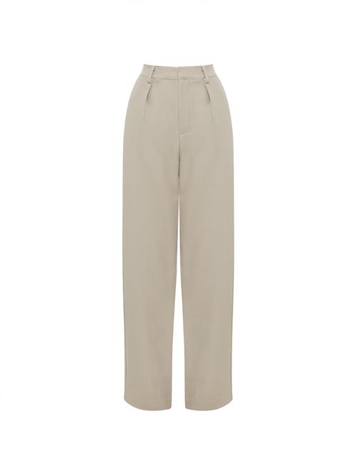 Tussah Bukser med lægfolder 'ANGELA'  grå