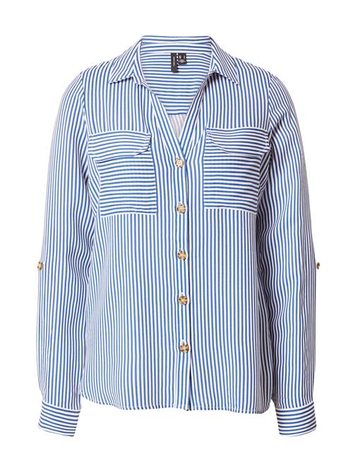VERO MODA Bluse 'VMBumpy'  blå / hvid