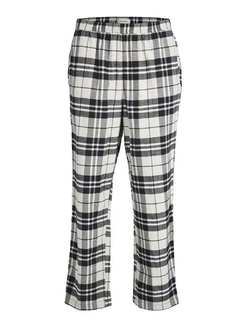 JACK & JONES Pyjamasbukser  beige / sort