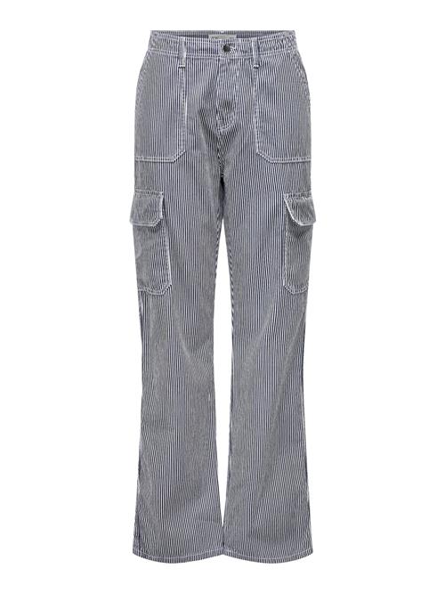 JDY Cargobukser 'JDYAbby'  natblå / hvid