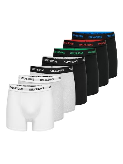Only & Sons Boksershorts 'FITZ'  grå / rød / sort / hvid