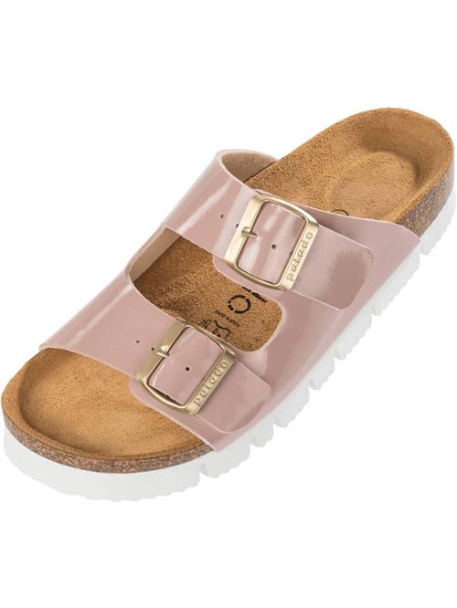 Palado Pantoletter 'Korfu PL'  pink / hvid