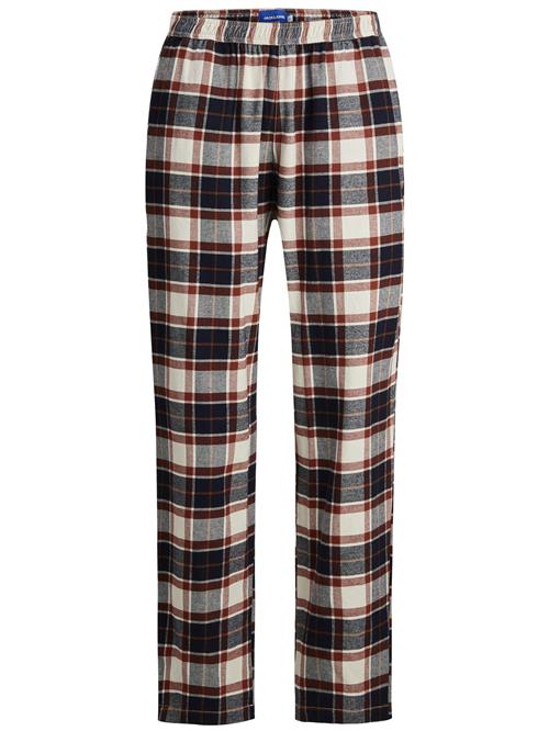JACK & JONES Pyjamasbukser 'JACRIMON'  mørkegrå / rød / offwhite