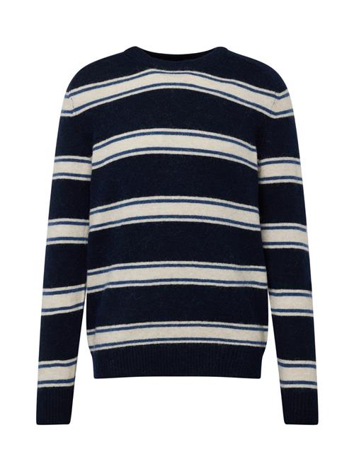 SELECTED Pullover 'RAI'  navy / mørkeblå / offwhite