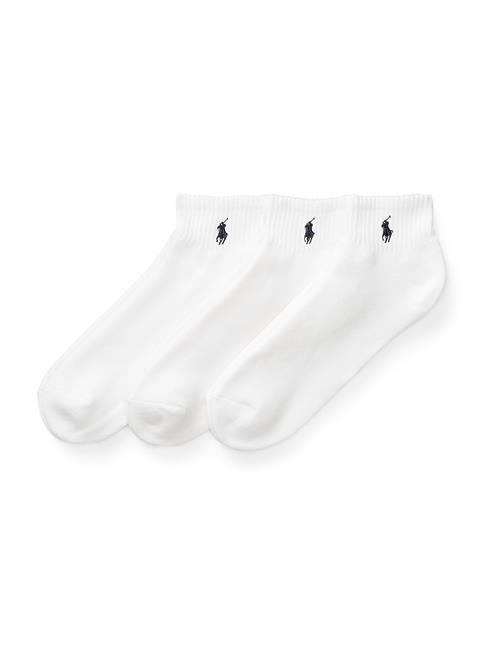 Polo Ralph Lauren Sokker 'QUARTER'  sort / hvid