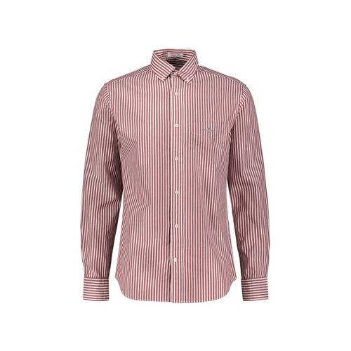 GANT Skjorte  mørkerød / offwhite