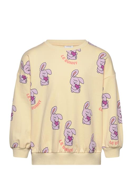 Sweatshirt Over D Aop Bunni Lindex Yellow