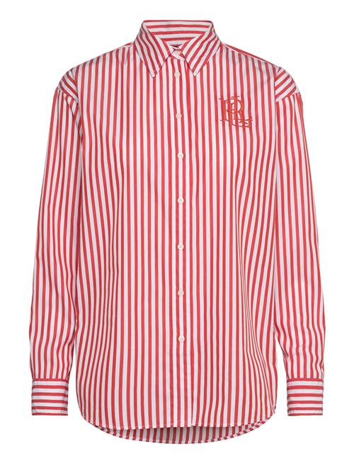 Relaxed Fit Striped Broadcloth Shirt Lauren Ralph Lauren Red