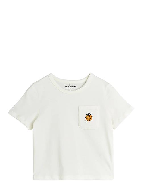 Ladybugs Emb Ss Tee Mini Rodini White