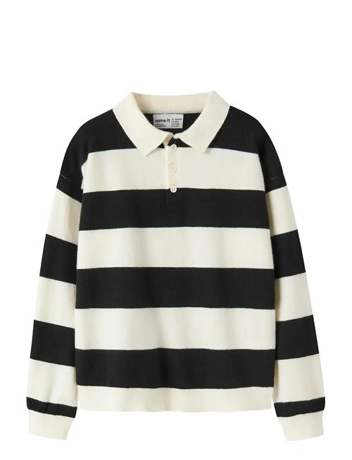 Nkmobert Ls Loose Knit Polo Name It Black