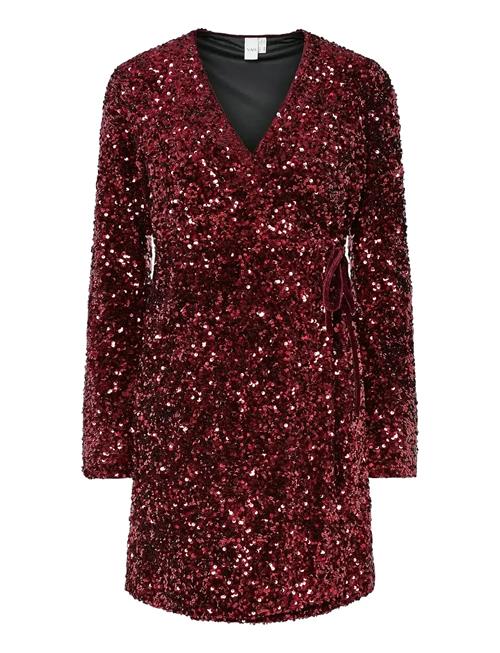 Yaselle Ls Wrap Dress - Show YAS Red