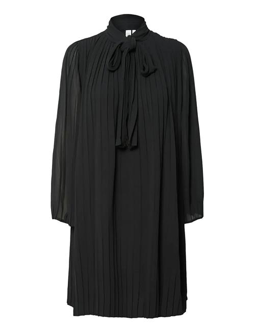 Yasrama 7/8 Tie Neck Dress S. YAS Black
