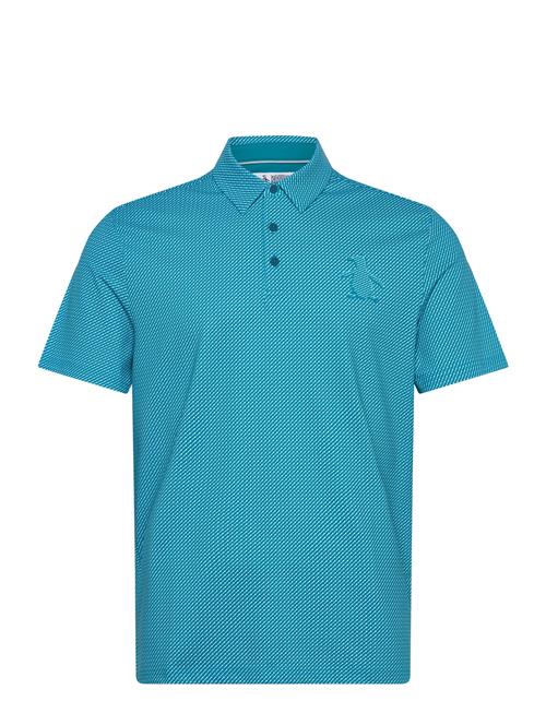 Dimensional Pete Tee Twill Print Polo Original Penguin Golf Blue