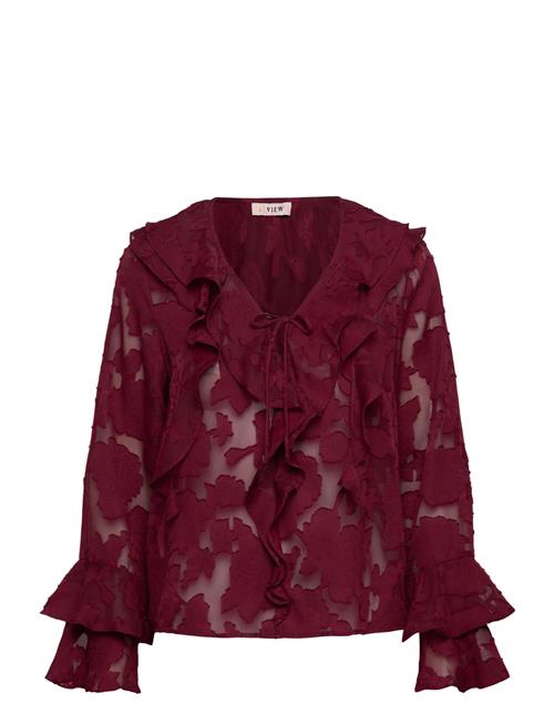Floretta Blouse A-View Burgundy
