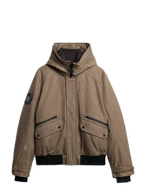 City Tweed Padded Bomber Jkt Superdry Brown