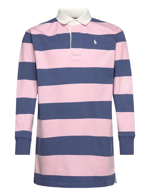Striped Cotton Jersey Rugby Dress Ralph Lauren Kids Pink