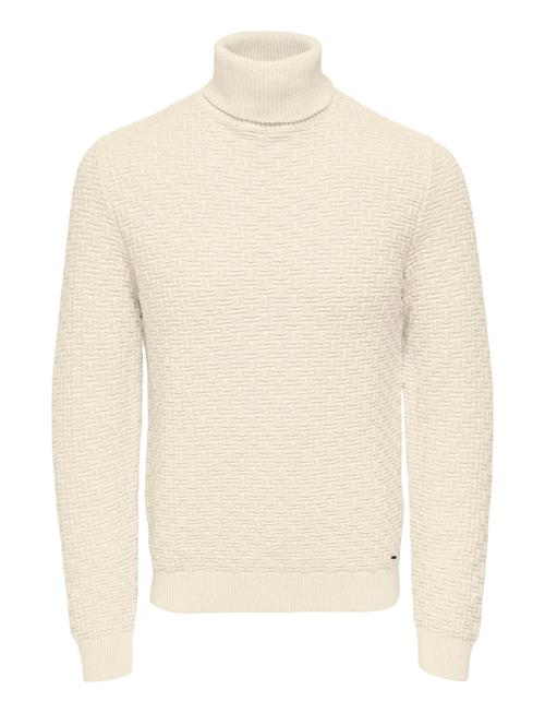 Onskay Reg Roll Neck Knit ONLY & SONS Cream