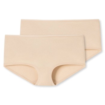 Schiesser Trusser 2P 95-5 Organic Shorts Beige bomuld XX-Large Dame