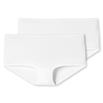 Schiesser Trusser 2P 95-5 Organic Shorts Hvid bomuld XX-Large Dame