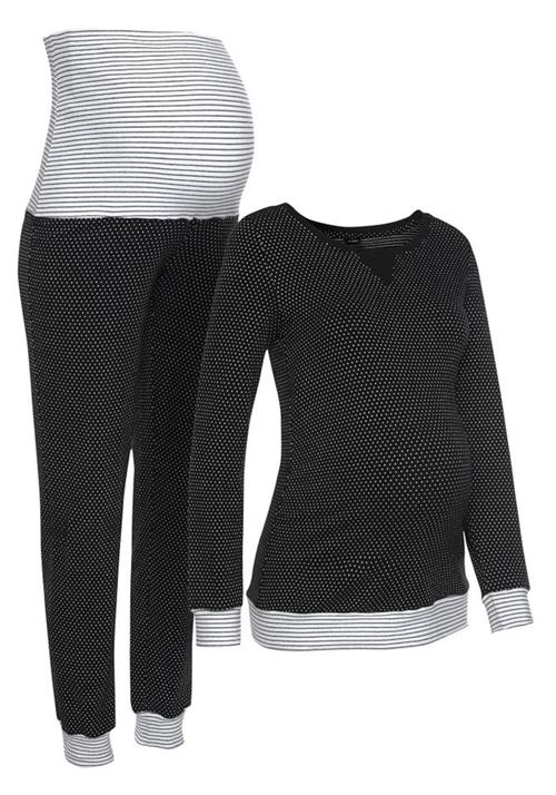 Se VIVANCE Pyjamas  sort / hvid ved About You