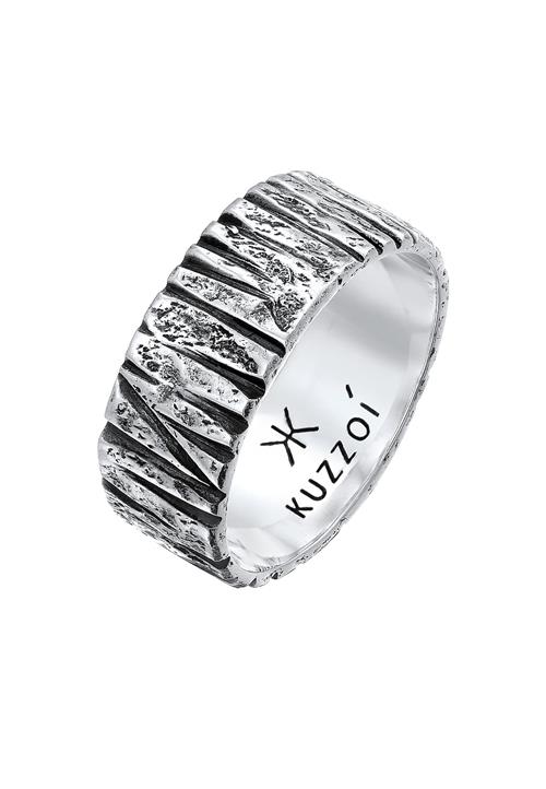 KUZZOI Ring  sort / sølv