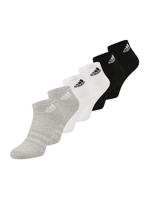 ADIDAS PERFORMANCE Sportssokker 'Cushioned Sportswear Ankle 6 Pairs'  grå / sort / hvid