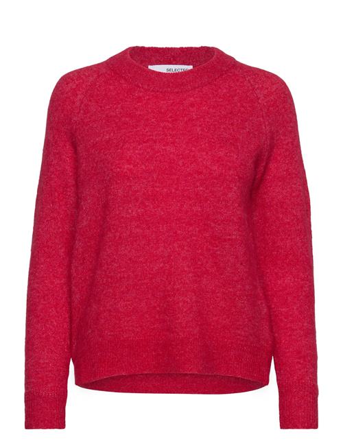 Slflulu Ls Knit O-Neck Noos Selected Red