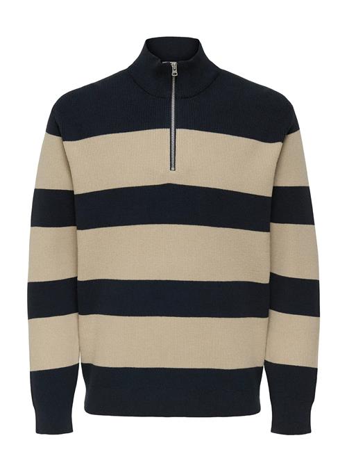Onsphil Reg 12 Struc Half Zip Knit Noos ONLY & SONS Navy