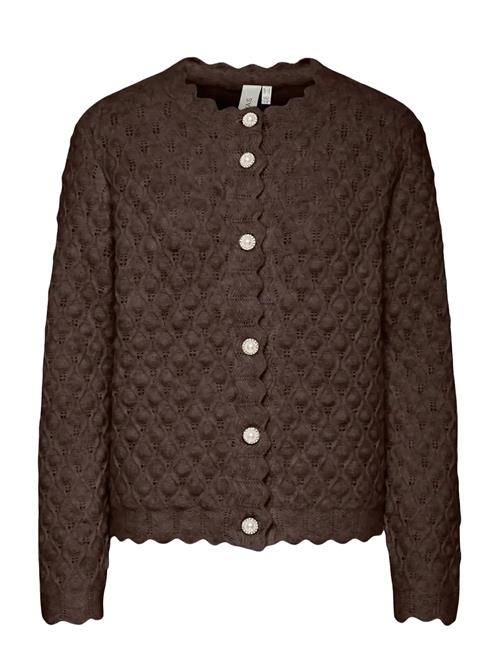 Yasbubble Ls Knit Cardigan S. Noos YAS Brown