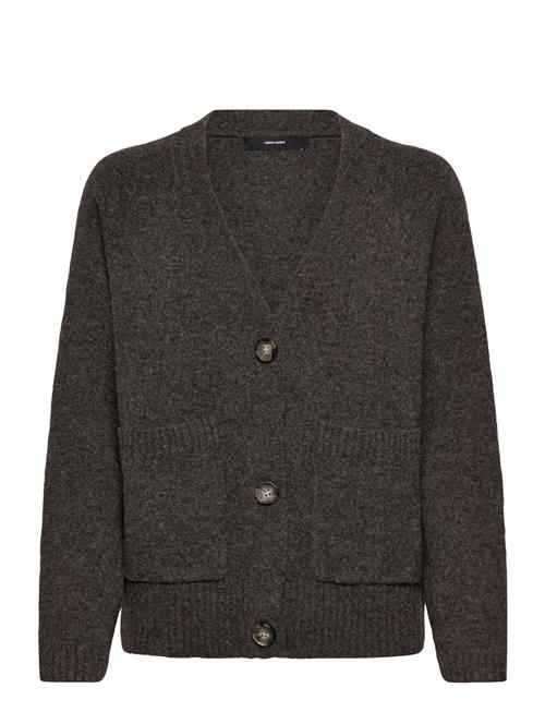 Vmboom Ls V-Neck Button Cardigan Ga Noos Vero Moda Brown