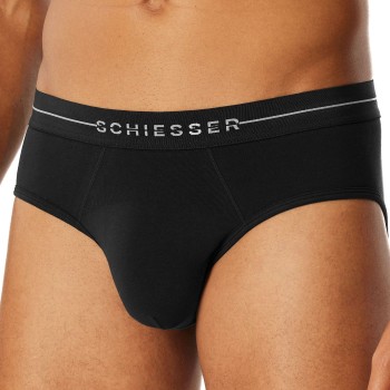 Schiesser 2P Cotton Flex Rio Briefs Sort bomuld Medium Herre
