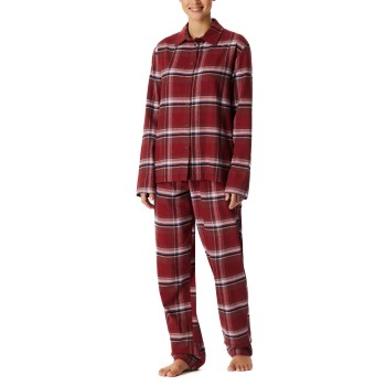 Schiesser Long Sleeve Pyjamas Rød bomuld 46 Dame