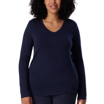 Schiesser Mix and Relax Long Sleeve Shirt Blå modal X-Large Dame