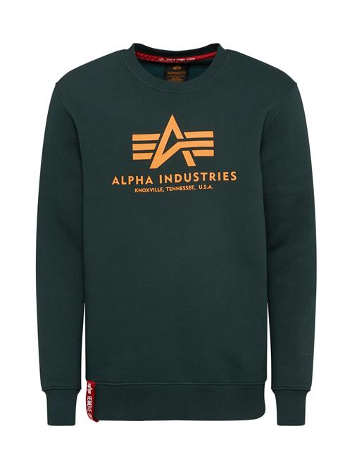 ALPHA INDUSTRIES Sweatshirt  gran / mandarin / rød / hvid
