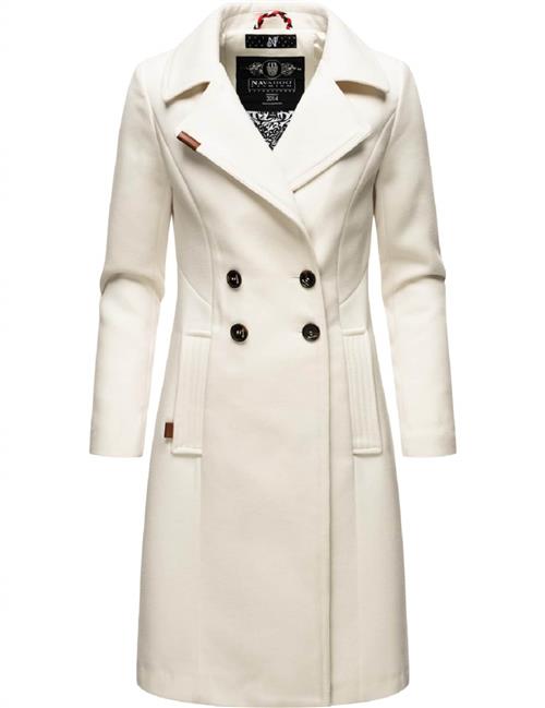 NAVAHOO Overgangsfrakke 'Wooly'  sort / offwhite